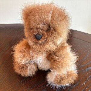 Adorable New 100% Alpaca Fur Teddy Bear 7" Plush Stuffed Animal, Super Soft